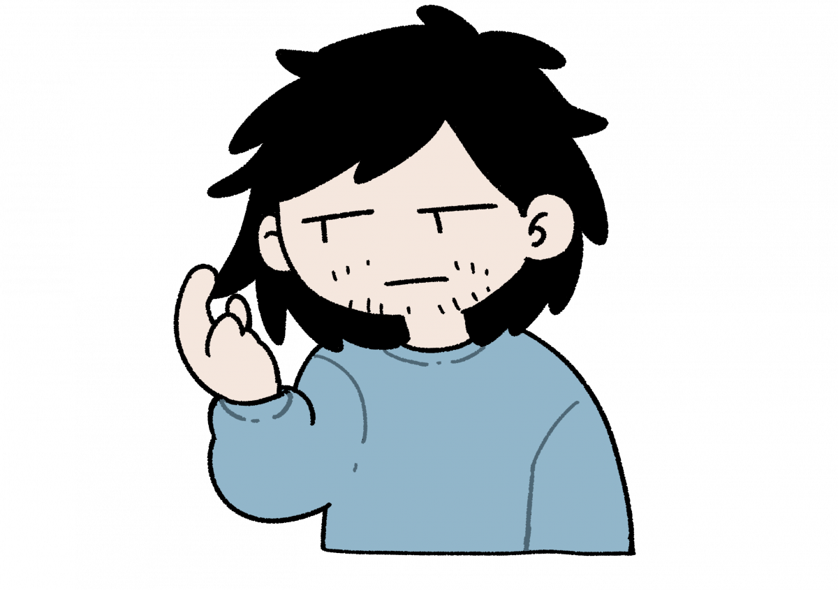 ぼさぼさ男性