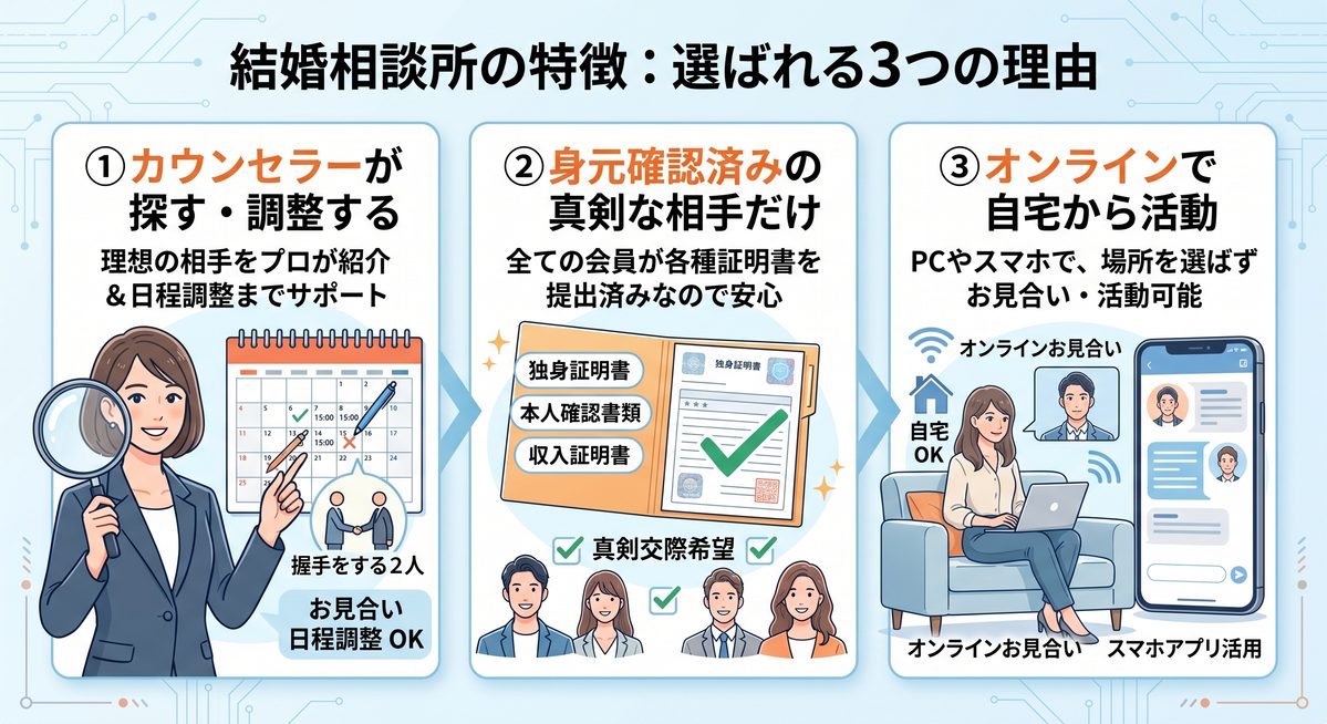 結婚相談所の特徴