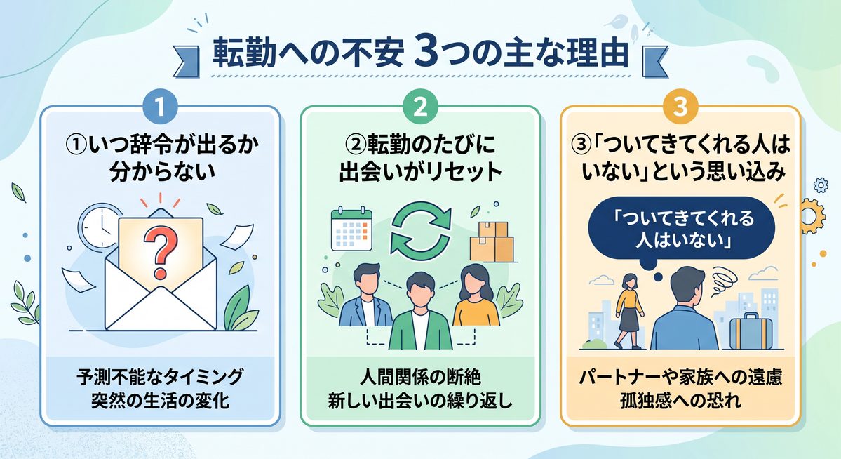 転勤への3つの不安